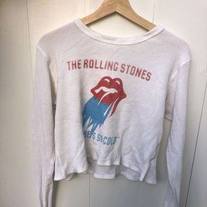 FREE PEOPLE rolling stones long sleeve thermal top